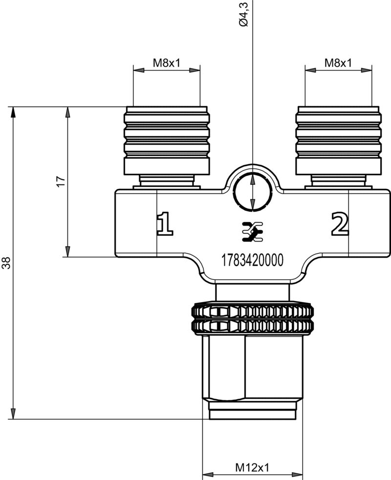 SAI-Y-4-4/2-4 M12/M8