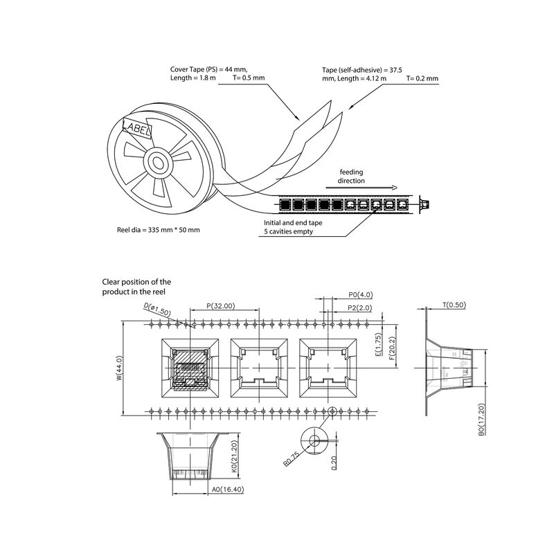 RJ45M R1V 1.9N4YG/YG RL