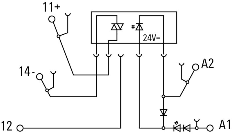 MOZ 24Vdc/ 230VAC 1A