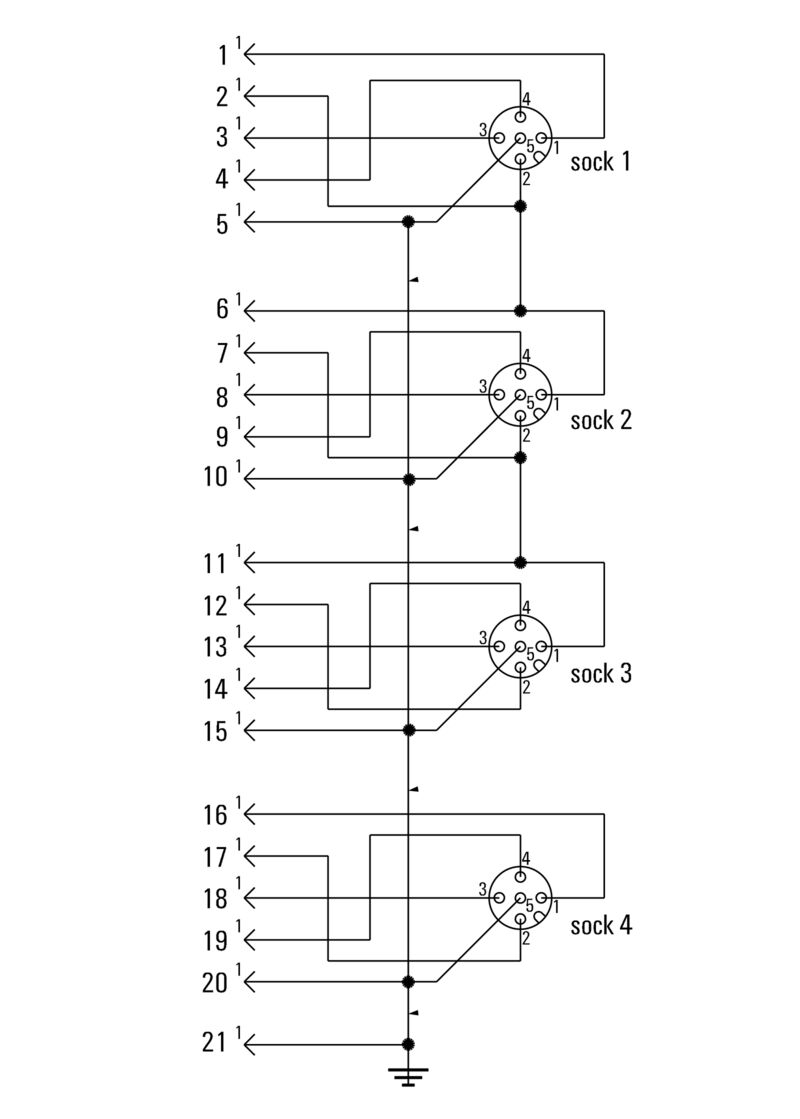 SAI-4-M M12 1:1 SO UT