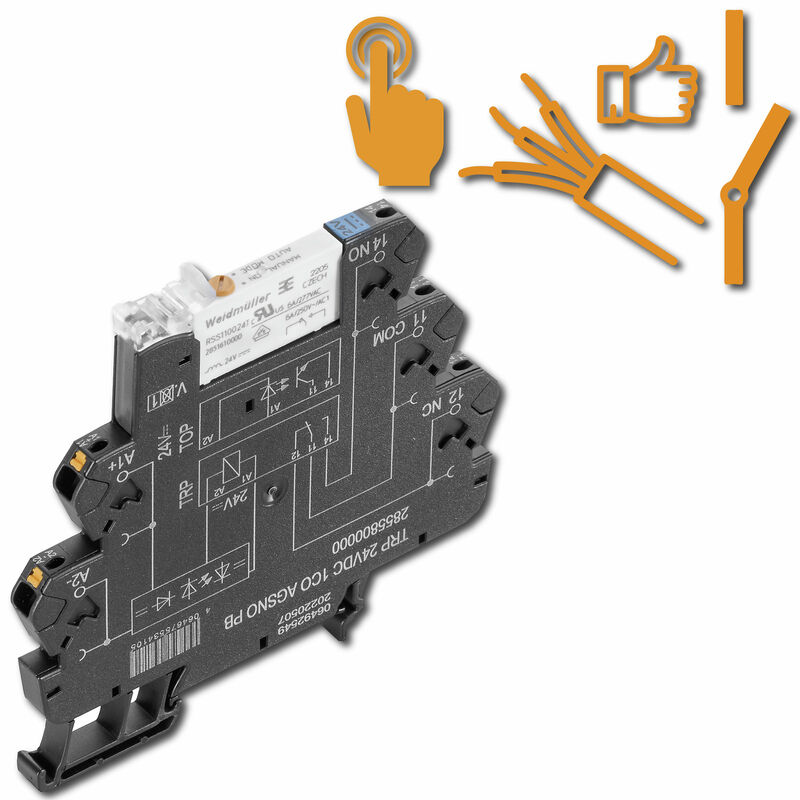 1 Actionneur à fermeture vers avec levier de forçage