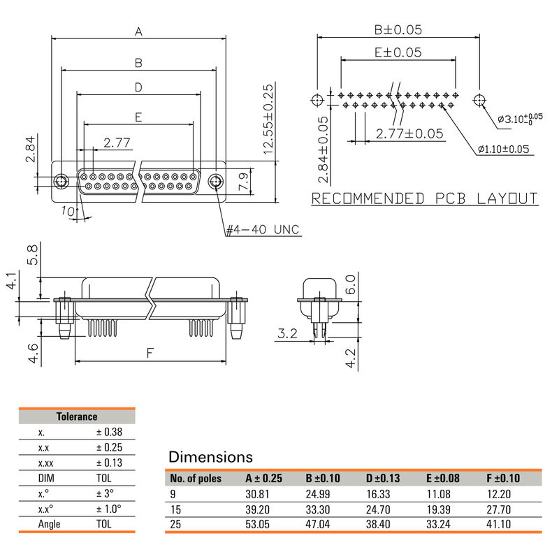 D-SUB F6.3 T09VU 3.2B4 TY BK
