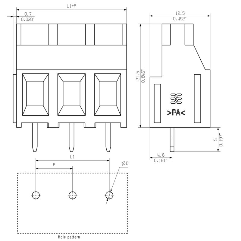 TPS 7.62/03/90 5.0SN GN BX