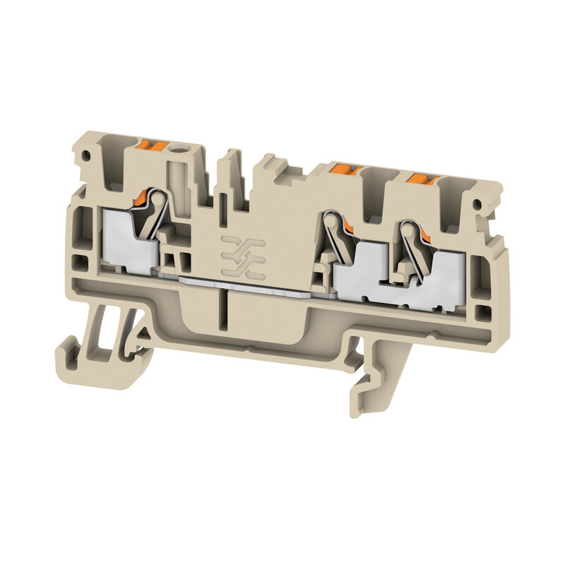 Feed-through terminal block, PUSH IN, 2.5 mm², 800 V, 24 A, Number of connections: 3