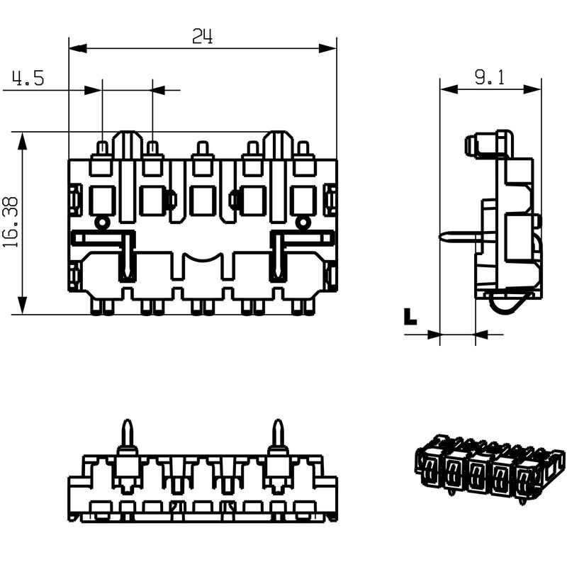 SR-SMD 4.50/05/90LFM 3.2AU BK BX