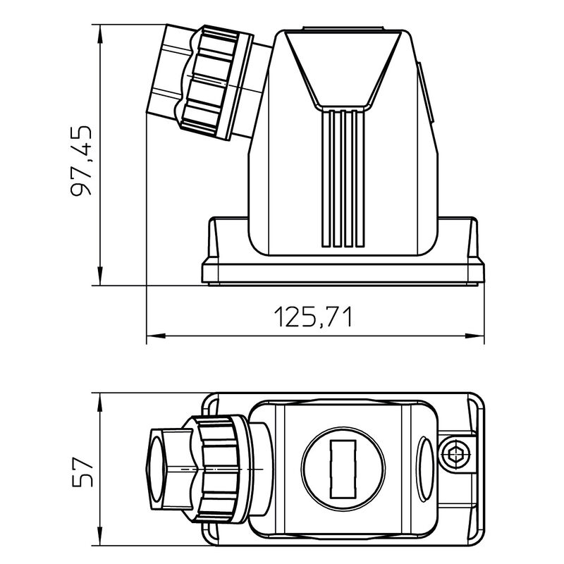 连接器外壳 HDC 10B TSS 1M32 WMP