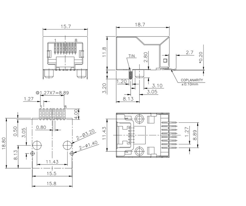 RJ45C5 S1D 2.7N4N RL