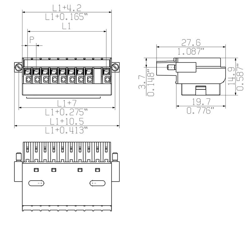 接插件BL-I/O 3.50/10F CJC AU BK BX