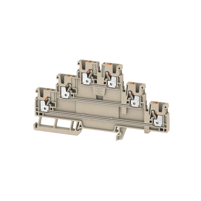 Multi-tier modular terminal, PUSH IN, 2.5 mm², 800 V, 22 A, Number of levels: 3, dark beig
