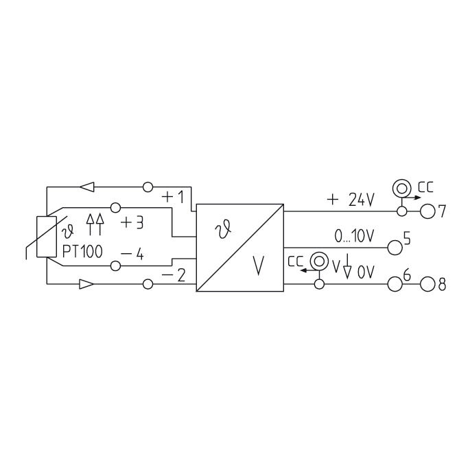 WTZ4 PT100/4 V 0-10V