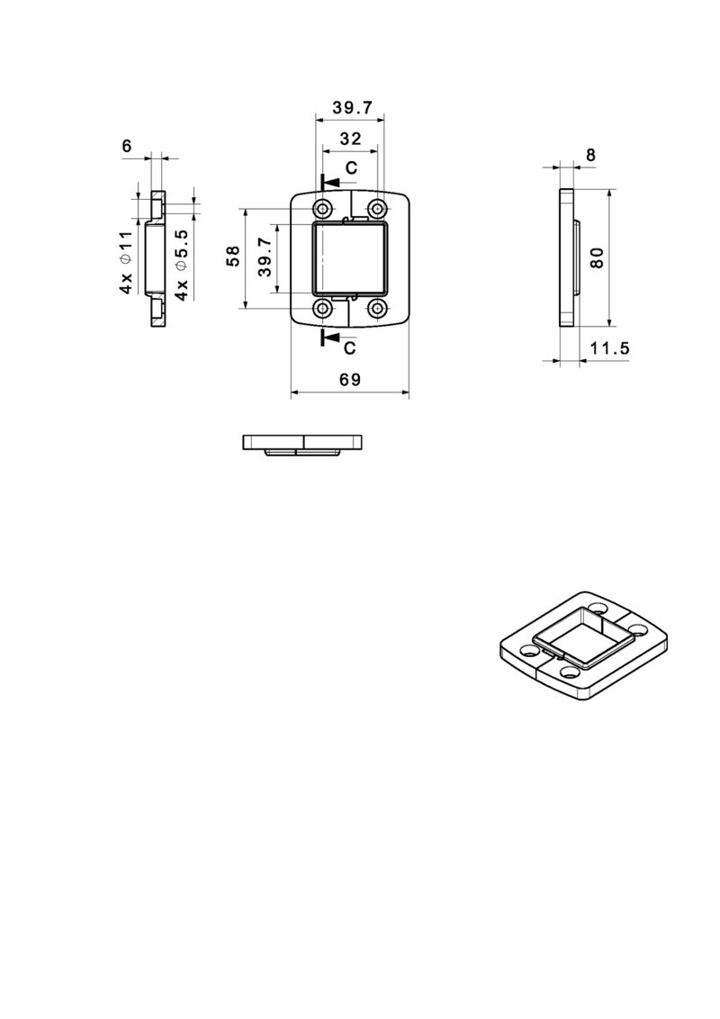 电缆穿墙板 CABTITE FRL 4-1 BK