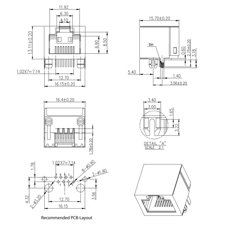 RJ45C5 T1U 2.8N4N TY
