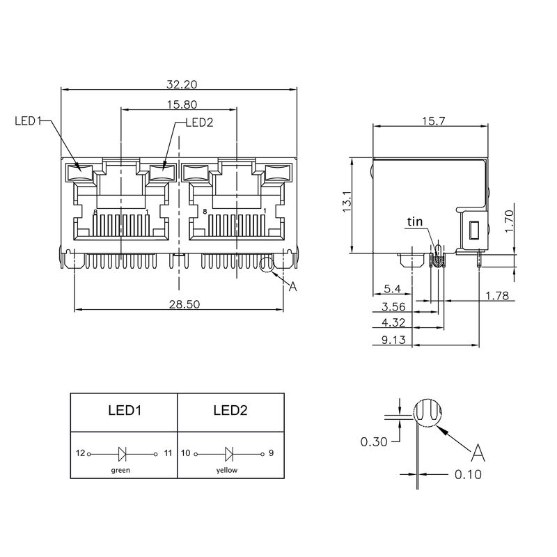 RJ45C5 R12U 1.7N4G/Y RL