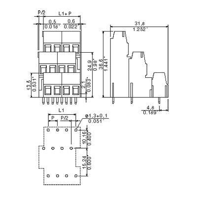 PCB端子LM3R 5.08/66/90 3.5SN OR BX