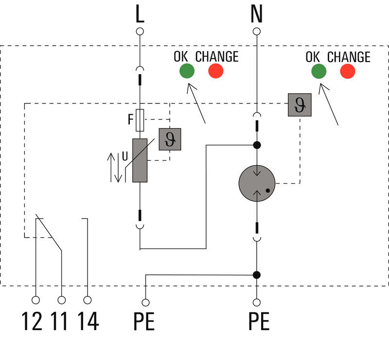 电涌保护器VPU AC II F 1+1 R 300/40