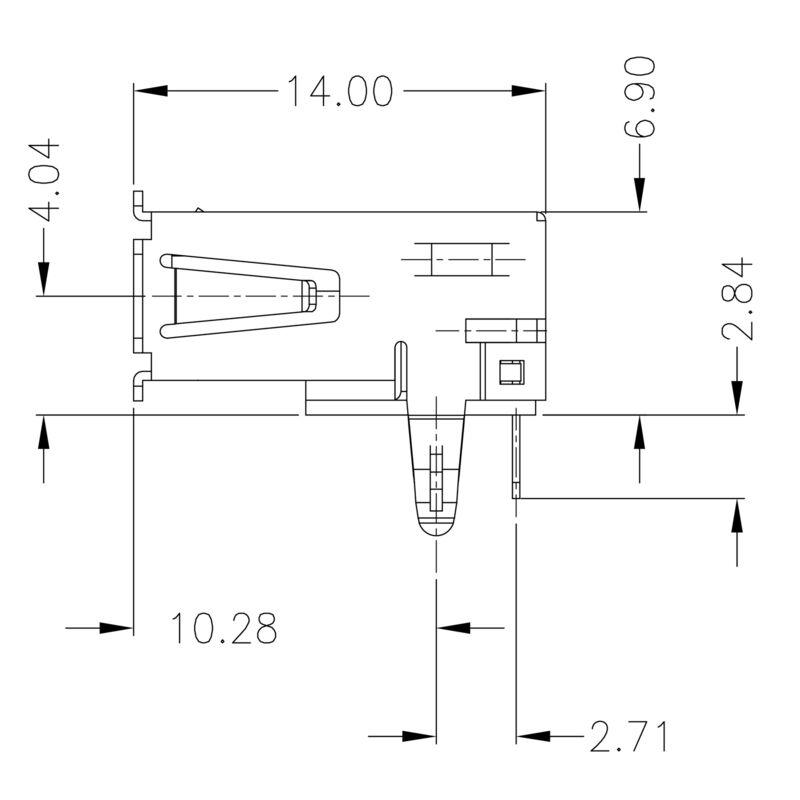 USB2.0A T1H 2.5N4 TY BK