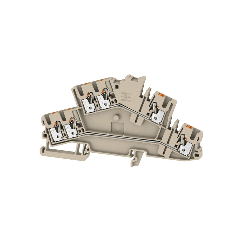 Multi-tier modular terminal, PUSH IN, 2.5 mm², 800 V, 22 A, Number of levels: 2, dark beig