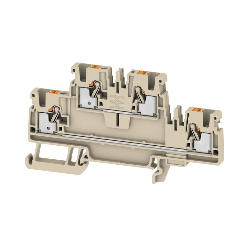 Multi-tier modular terminal, PUSH IN, 2.5 mm², 800 V, 24 A, Number of levels: 2, dark beig