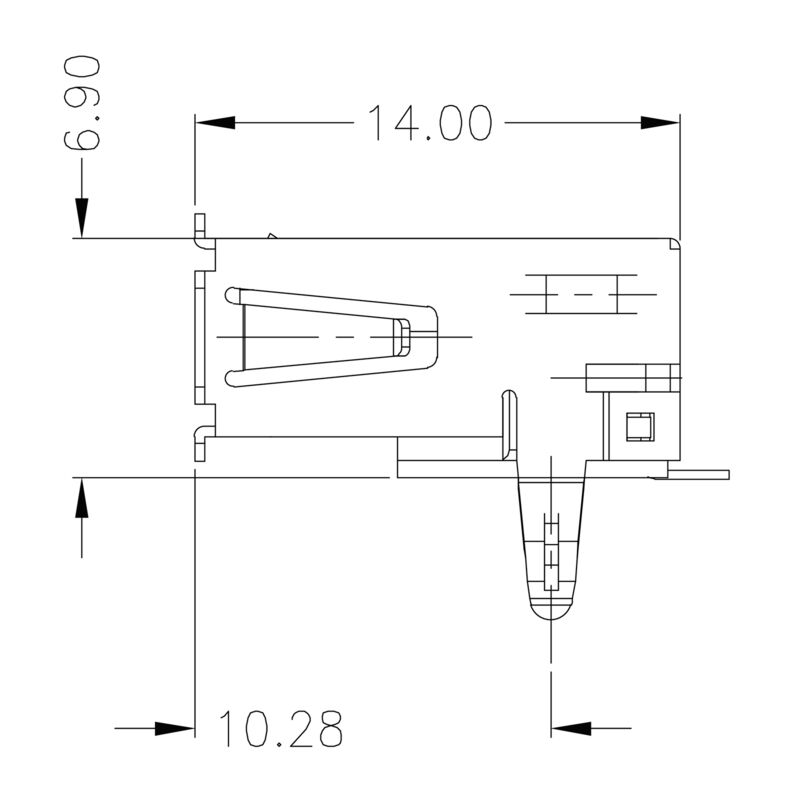 USB2.0A S1H 1.4N4 TY BK