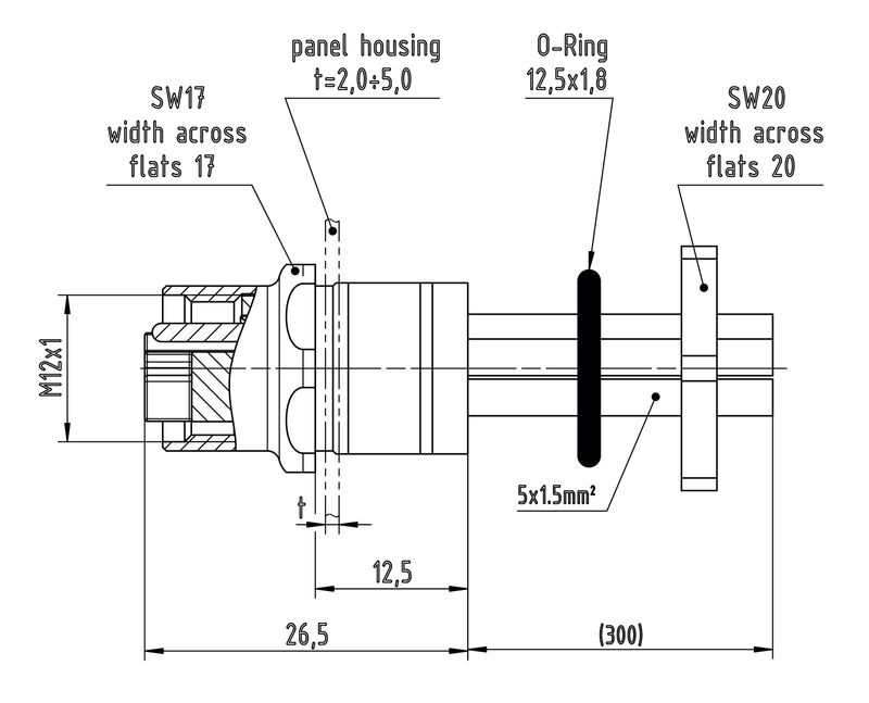 SAIE-M12BL-0.3VFM16-2.5