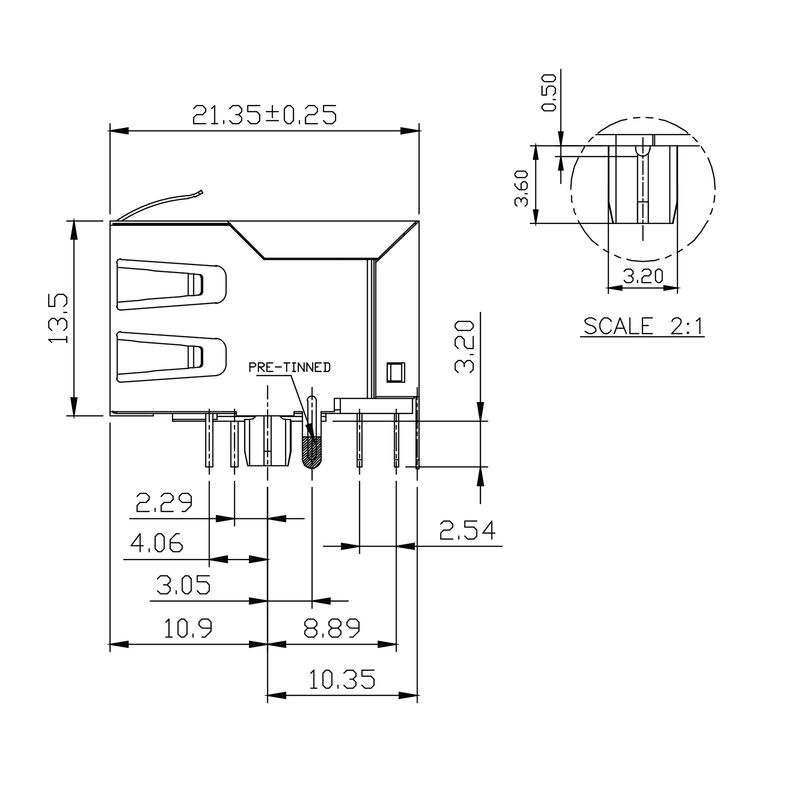 RJ45M T12D 3.3E4G/Y RL