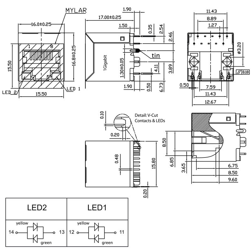 RJ45G R1V 1.9N4YG/YG TY