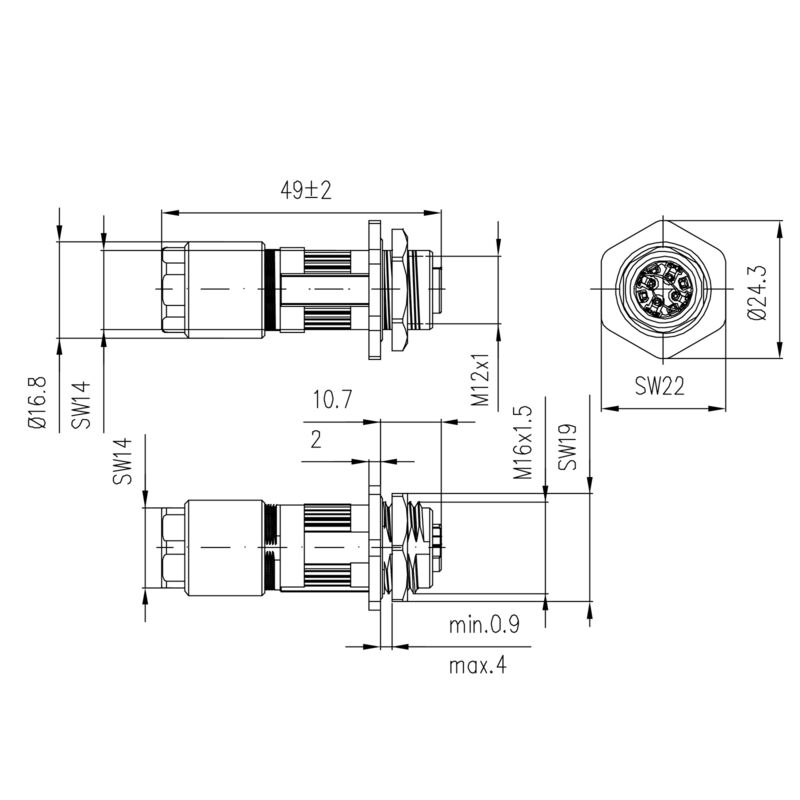 SAIBGI-M-4D-5/9.7-M12-WDF