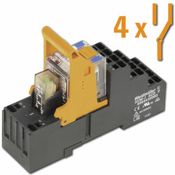 4 contactos conmutados de 27mm de ancho