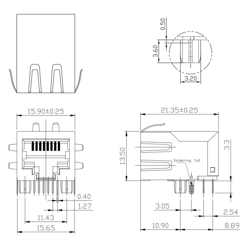 接插件RJ45MP R1D 3.3E4N RL