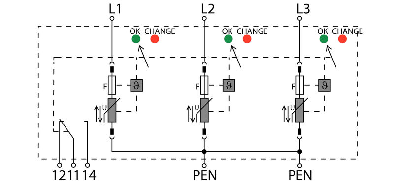 电涌保护器VPU AC II F 3 R 300/40