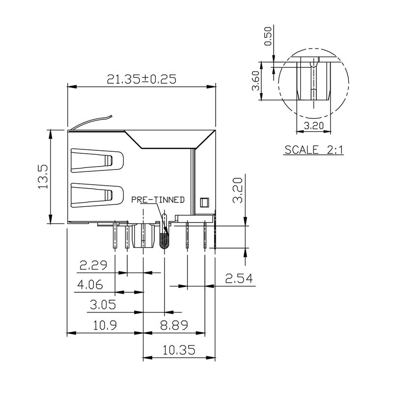 RJ45G1 R12D 3.2E4YG/YG RL
