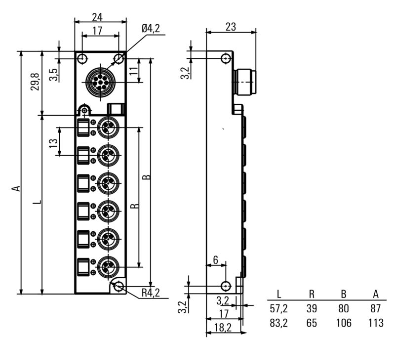 SAI-06L-VP12-3A-M08O-PNP