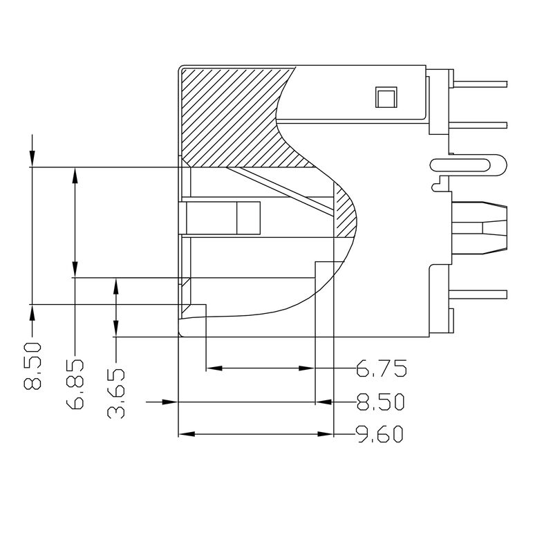 RJ45M R1V 3.3N4Y/G TY