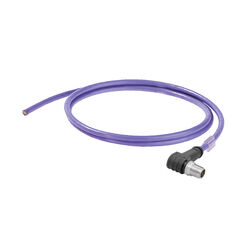 Угловой штекер M12 – с открытым концом