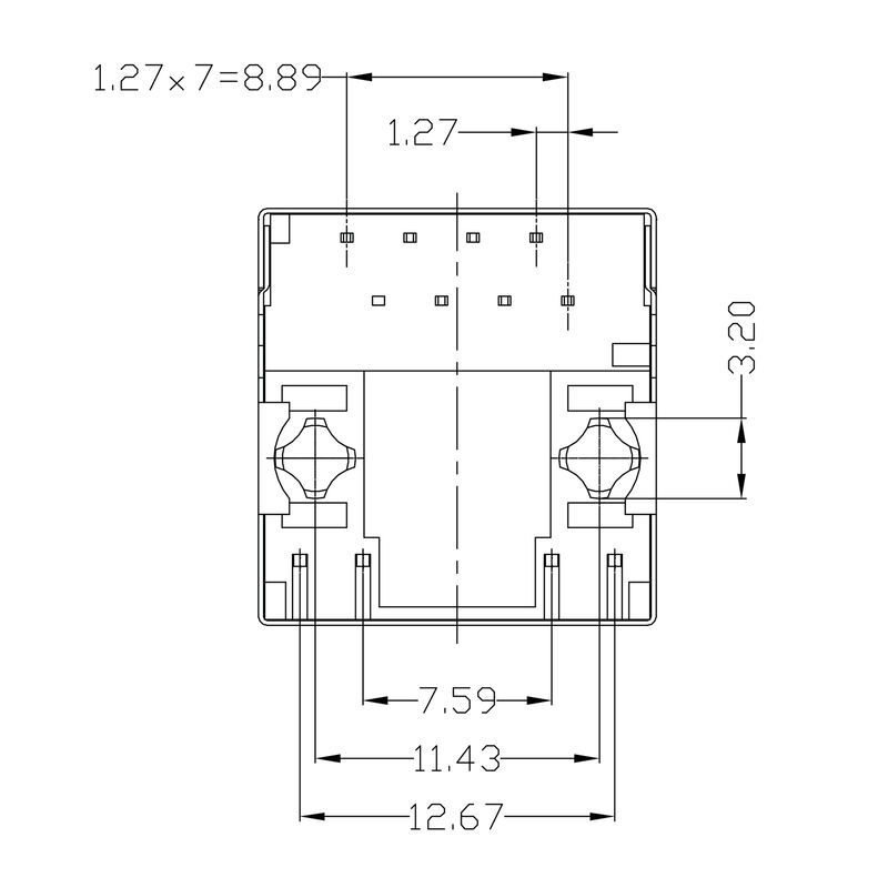 RJ45M R1V 3.3N4Y/G TY