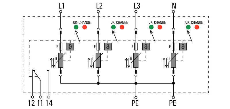 电涌保护器VPU AC II F 4 R 300/40