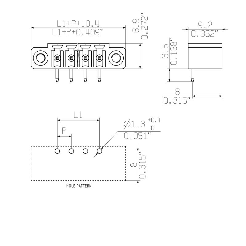 CH 3.81/20/90F 3.5SN GN BX